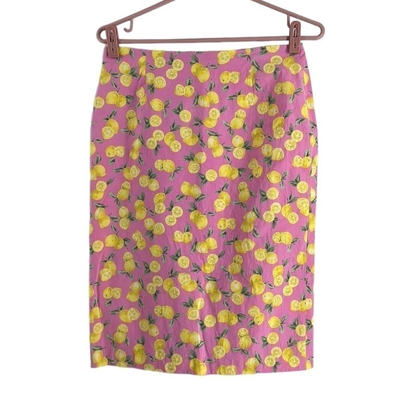 LK Bennett Dresses & Skirts - Lk Bennett lemon skirt pencil pink Barbie lemonade fair housewife summer sz 12